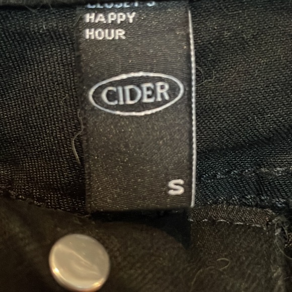 Cider Flare Leg Black Button Up Jeans Size S - Picture 6 of 6